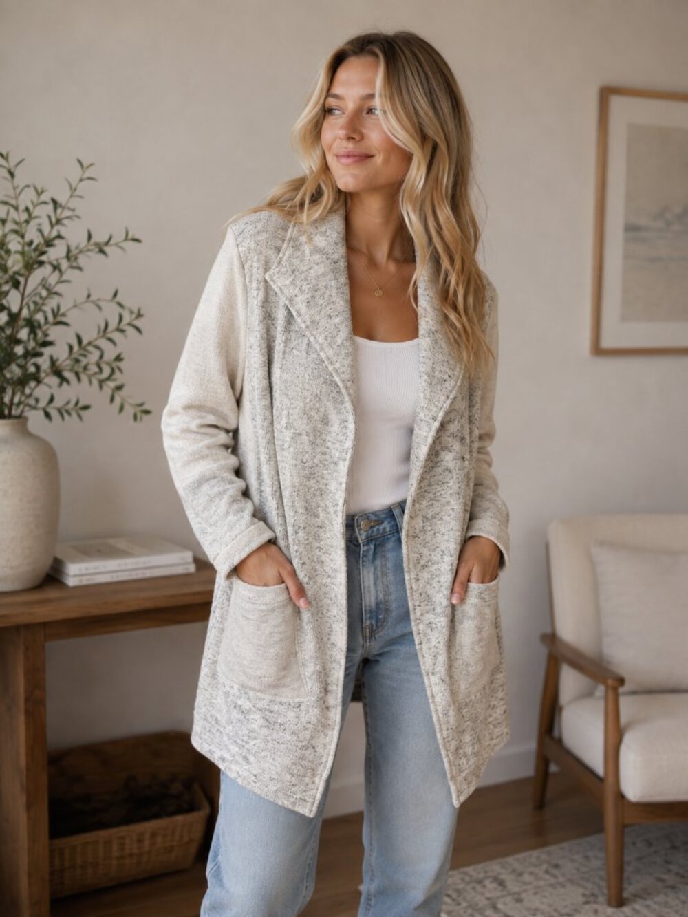 Anthropologie Saturday Sunday Open Front Cardigan Coat